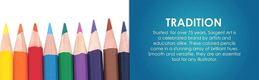 Sargent Art Color Pencils, Assorted Colors, Box of 24 - Durable for school or home use, pencils - 22-7224 ebuystt