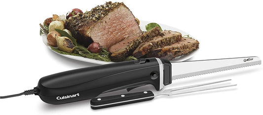 Cuisinart Electric Knife Set with Cutting Board easily carves through everything from meats, breads & tomatoes to crafting foam for DIY projects. The knife handle is designed for comfort & gives you better control no matter what you’re cutting - CU-CEK-41 Pie's Variety Store