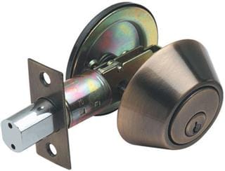 RAIDER Deadbolt Door Knob Lockset D101 Antique Brass (AB) for Office or Front Door MEGA