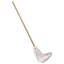 Large Cotton Deck Mop This Large Cotton Deck Mop with Wood Handle is handmade and is the perfect versatile wet mop for both indoor and outdoor cleaning jobs. Its sturdy handle and is wire wound with a cotton mop head for optimal absorption-LCDM45 Hannah's Variety Store