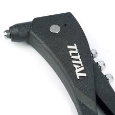Total 10.5" Aluminium Body Hand Riveter, 4-in-1 (2.4mm, 3.2mm, 4mm, 4.8mm), Sturdy and Durable, One Hand Rivet Tool. Ideal for Metal, Plastic and Leather - THT32105 TOTAL TOOLS