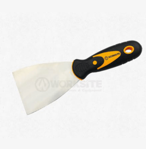 Worksite Putty Knife 4 inch(100mm), Stainless Steel, Surface Mirror Chrome, Rust Proof. Putty Knife Scraper for Drywall, Putty, Decals, Wallpaper, Baking, Spackling, Patching and Painting.WT3140 Worksite Hand Tools
