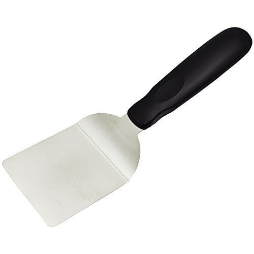 Tablecraft 8.75 inch Stainless Steel Pizza Server with Black Handle Make it easy to serve fresh, hot pizza with this server. Great to have in the kitchen or on the tables for customers to serve themselves-PS225 Hannah's Variety Store