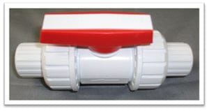 PVC Ball Valve Double Union White MEGA