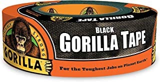 Gorilla Tape Black, Heavy Duty and Double Thick. Ideal for Indoor and Outdoor use and Made to Stick to Rough, Uneven, Unforgiving Surfaces like Wood, Stone, Stucco, Plaster, Brick and More MEGA