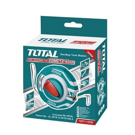 Total Steel Measuring Tape 20M x 12.5 MM- TMT11206 Mega