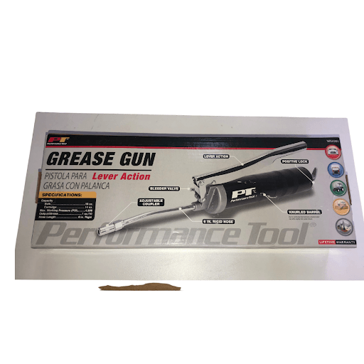 High Performance, Heavy Duty, Pistol Grease Gun, Handy 3-Way Loading. Ideal for Lubricating Motor Vehicles, Construction and Industrial Equipment and Aeronautics-W54201 MEGA