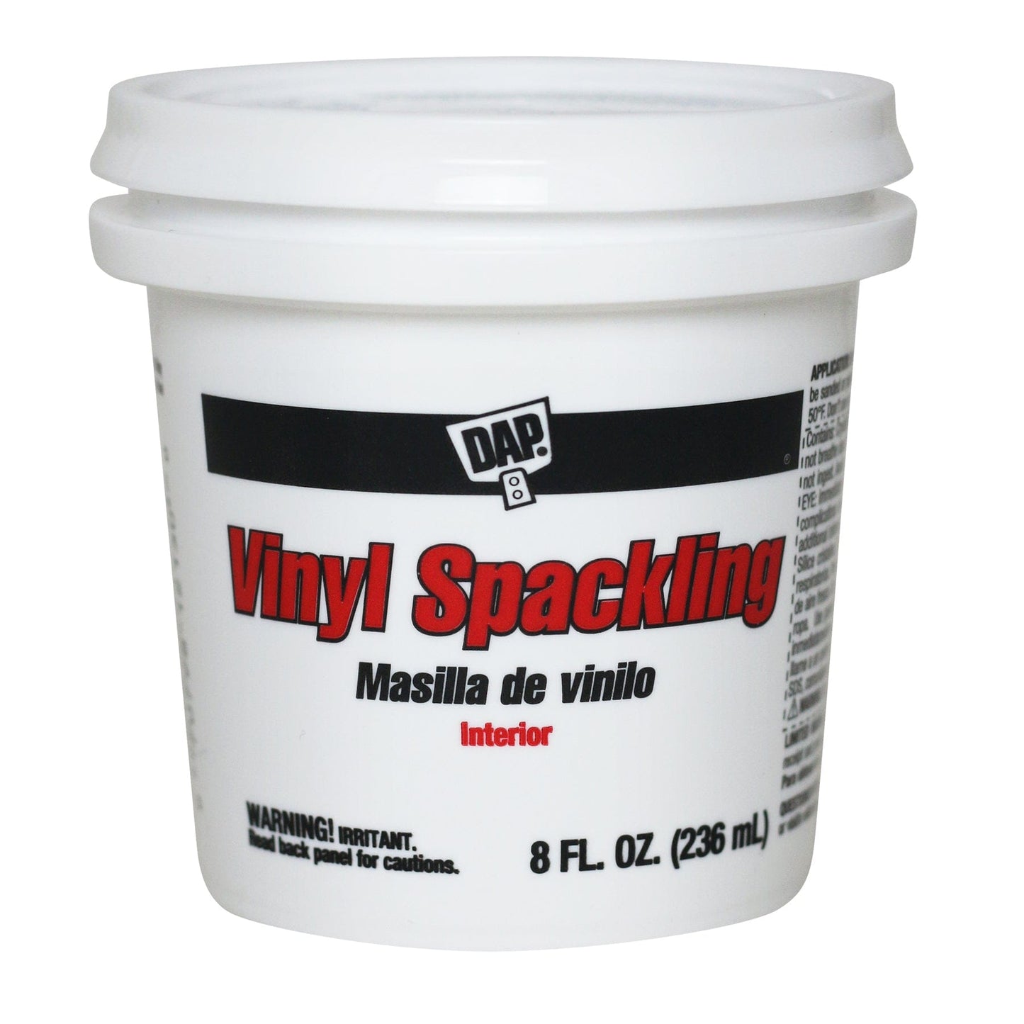 DAP Vinyl Spackling an all purpose formula that is perfect for household repairs. Interior use - DAP12132 MEGA