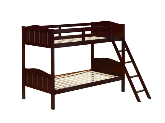 Littleton Twin/Twin Bunk Bed With Ladder Espresso - 405053BRN A-Z Store Nadia
