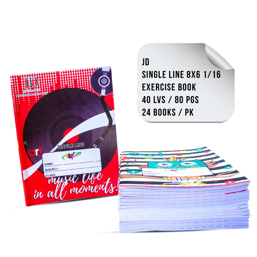 Winners Single Line Exercise Book with Assorted Designs 24 Units - 460886 EBUYSTT