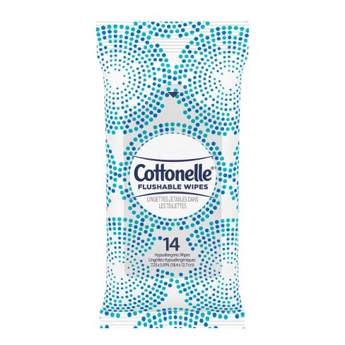 COTTONELLE FLUSHABLE WIPES TRAVEL 14CT - CWT14CT Pie's Variety Store