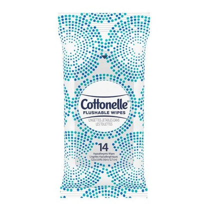 COTTONELLE FLUSHABLE WIPES TRAVEL 14CT - CWT14CT Pie's Variety Store