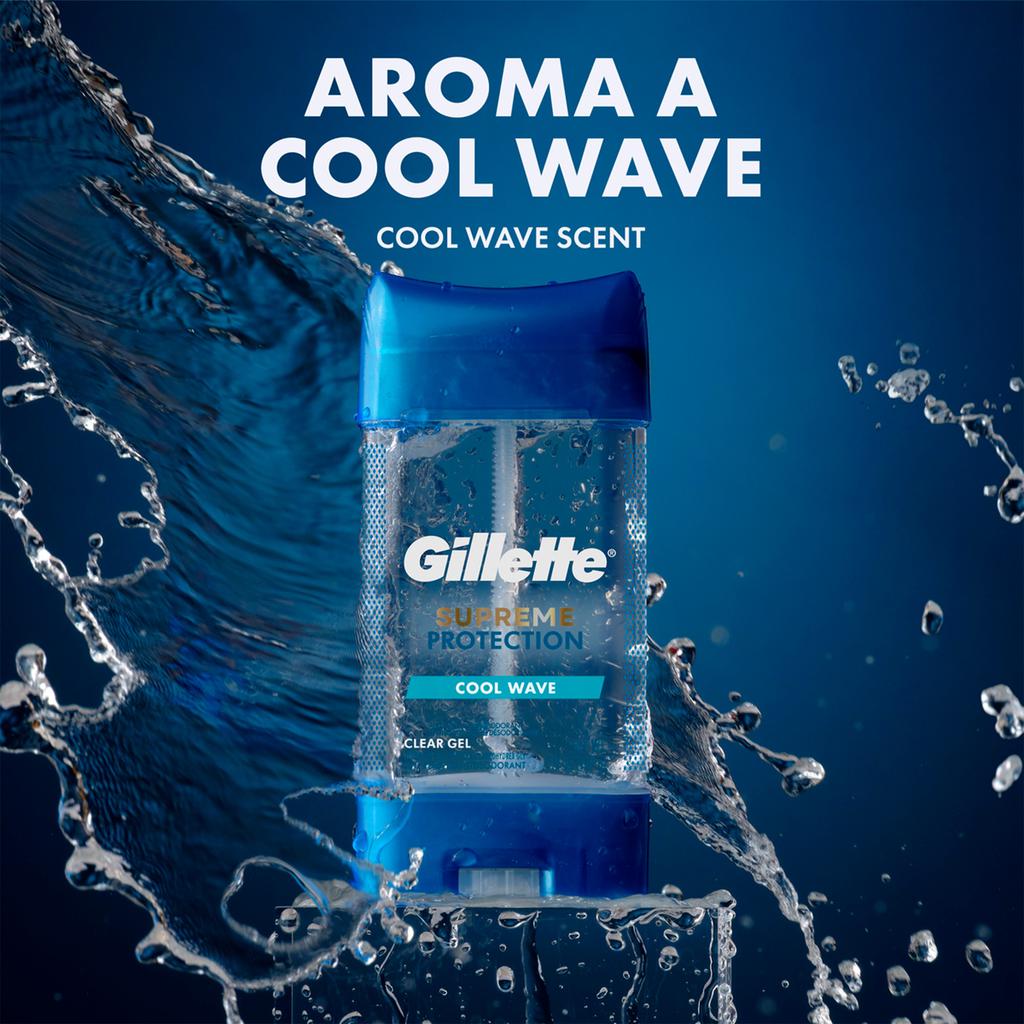 Gillette Cool Wave Men’s Antiperspirant and Deodorant Gel 5 Units / 107 g / 3.8 oz-419338 Hannah's Variety Store