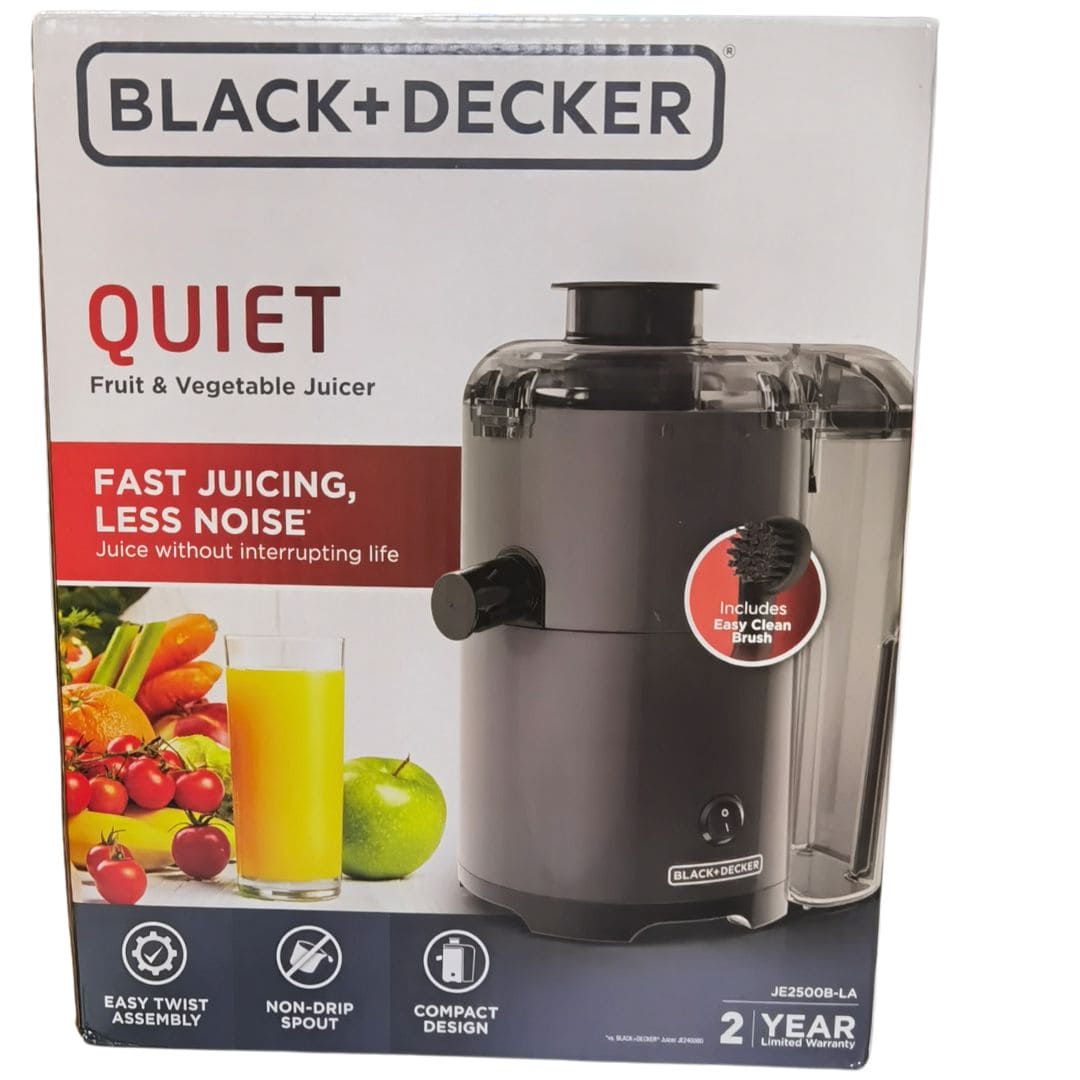 Black &amp; Decker Quiet Fruit &amp; Vegetable Juicer (350 Watts) Model: Je2500B-La-&nbsp;05087500188 EBUYSTT