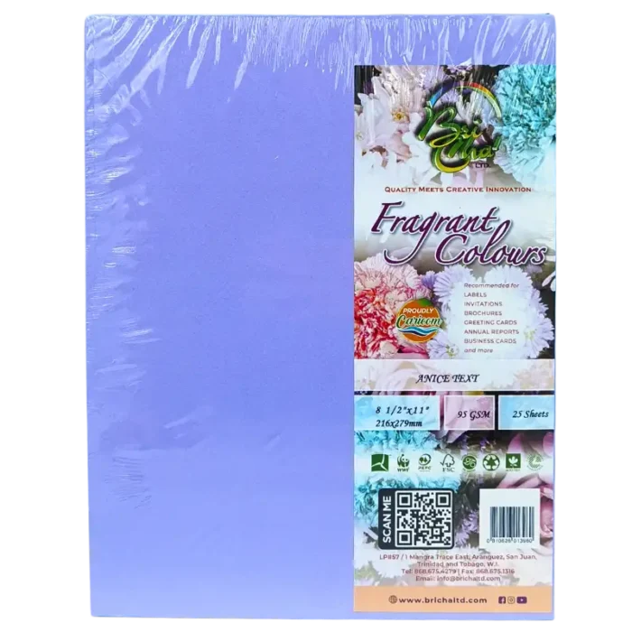 BriCha Bristol Board 180 GSM, Blue (25 Sheets) - 810626012383 Pie's Variety Store