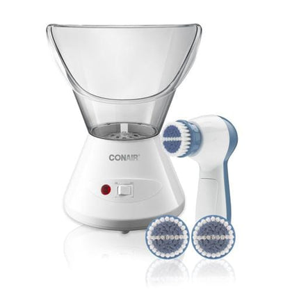 Conair Facial Sauna System with Facial Brush - Moisturize your face and release all the toxins from pollution with this practical facial spa. It includes a sauna system that emits renewing steam mist with protective support and power switch -  451651
