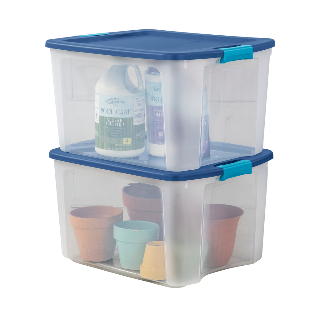 Sterilite Clear Plastic Storage Box with Lid 68.14 L / 18 gal-513432 ebuystt