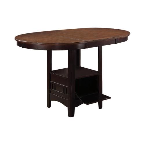 Lavon Oval Counter Height Table Light Chestnut And Espresso -105278 EBUYSTT