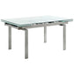 Wexford Glass Top Dining Table with Extension Leaves Chrome-106281 ebuystt