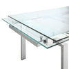 Wexford Glass Top Dining Table with Extension Leaves Chrome-106281
