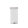 EKO 6 L Trash Cans 2 Units. Elegant trash can with soft close lid in white coated stainless steel, resistant to fingerprint marks.- 420634