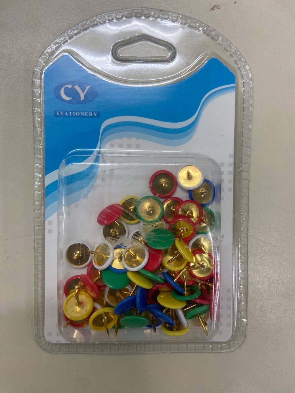THUMB TACKS ASSTORTED, COLOR 60 PCS / PACK - 110196 ebuystt