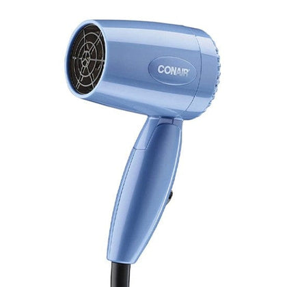 Conair 1600 Watt Compact Hair Dryer with Folding Handle is conveniently transportable, compact and equipped with dual voltage for worldwide travel- C-124N