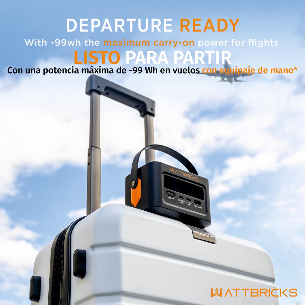Wattbricks Energy 120 W Portable Power Station H100B -501569 ebuystt