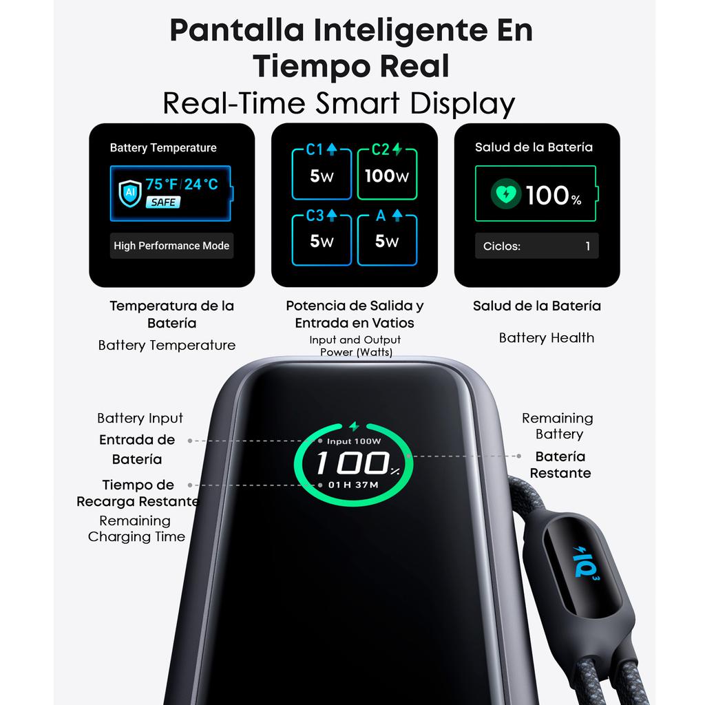 Anker Portable Charger with Integrated Retractable Cable-518408 ebuystt