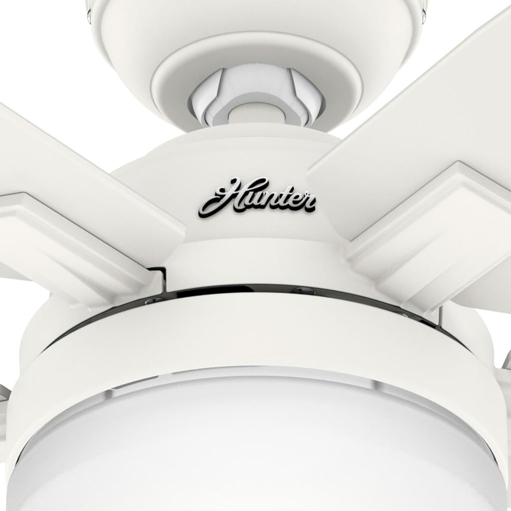 Hunter White Ceiling Fan with LED Light 132 cm / 52 inches - 502197 ebuystt
