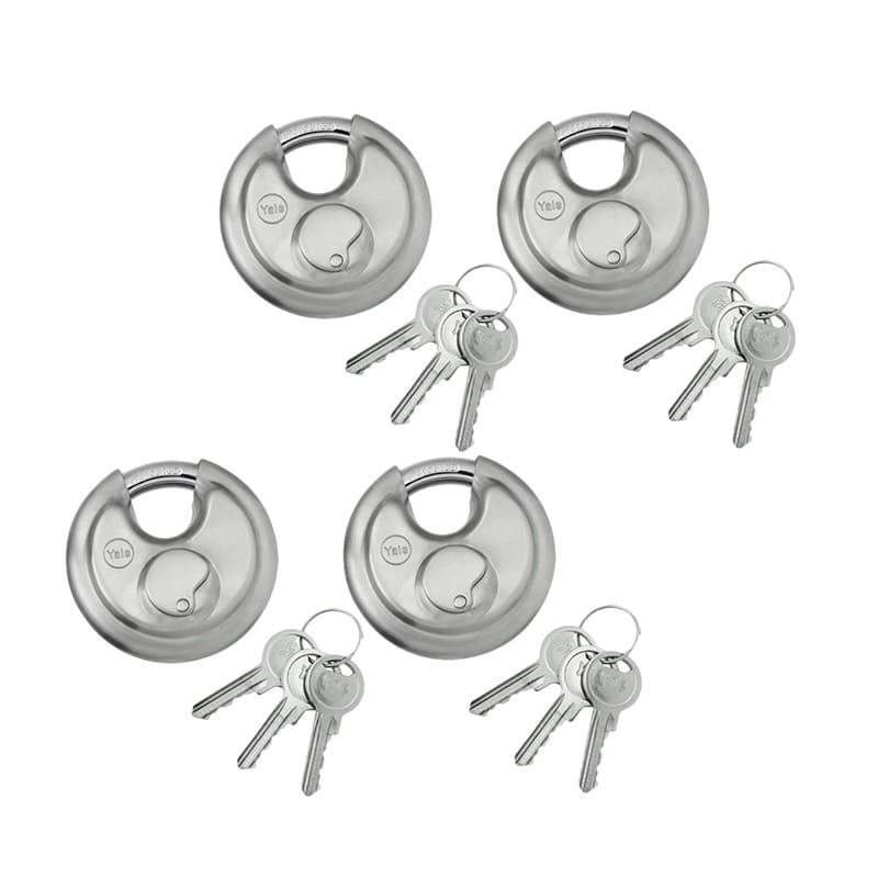 Yale 4x 70mm Essential Discus Padlocks-0010722 MEGA
