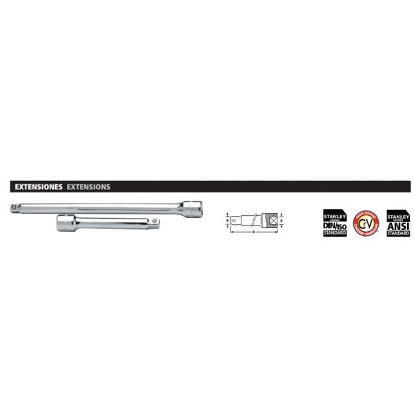 Stanley 10-inch 3/8-inch drive, durable socket extension bar - 17800