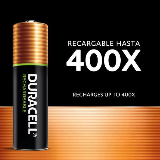 Duracell AA Batteries Rechargeable 6 pk - These powerful NiMH batteries are ideally suited for high-drain or frequently used devices - 398002 ADRIAN'S ELECTRONICS