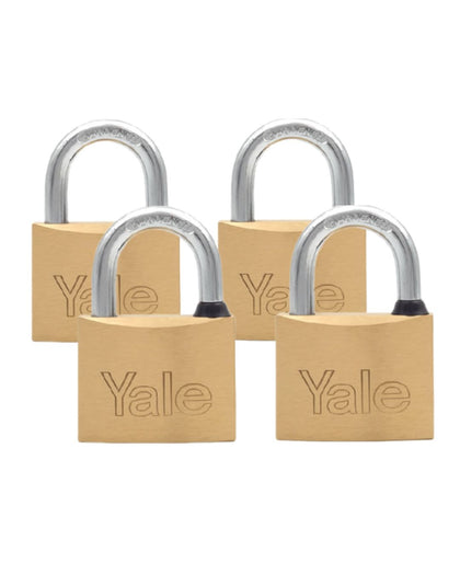 Yale Brass Padlock 110-40mm 4pack - 00110491