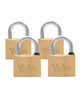 Yale Brass Padlock 110-40mm 4pack - 00110491