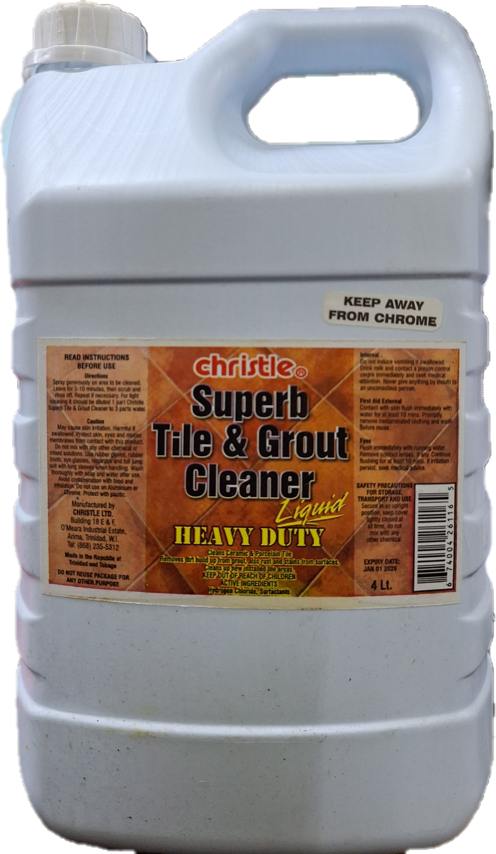 CHRISTLE GALLON SUPERB TILE & GROUT CLEANER-CSTGCG MEGA