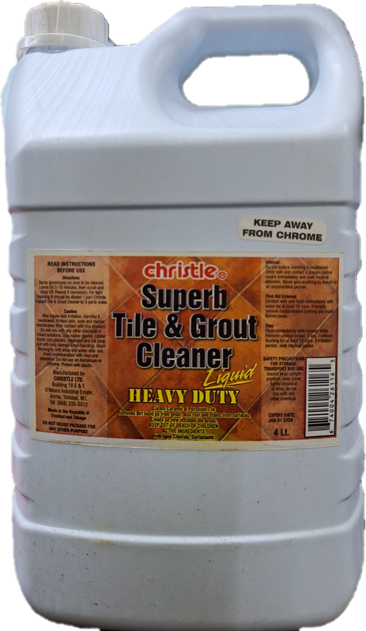 CHRISTLE GALLON SUPERB TILE & GROUT CLEANER-CSTGCG MEGA