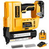 WORKSITE 2-In-1 Brad Nailer Stapler 18 Gauge Battery Powered Portable Nail Gun Compatible with 3/4 Inches~2Inches Nails and 3/4 Inches~1-9/16 inches Staples- CNT116
