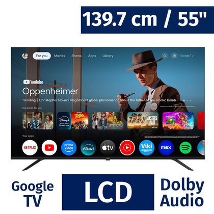 JVC 139.7 cm / 55” Inches Frameless TV Smart Google 4K UHD HD HDR LT-55KM548 - 488686