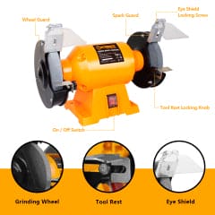 WORKSITE BENCH GRINDER 8INCHES/200MM - BG110-110V Worksite Power Tools