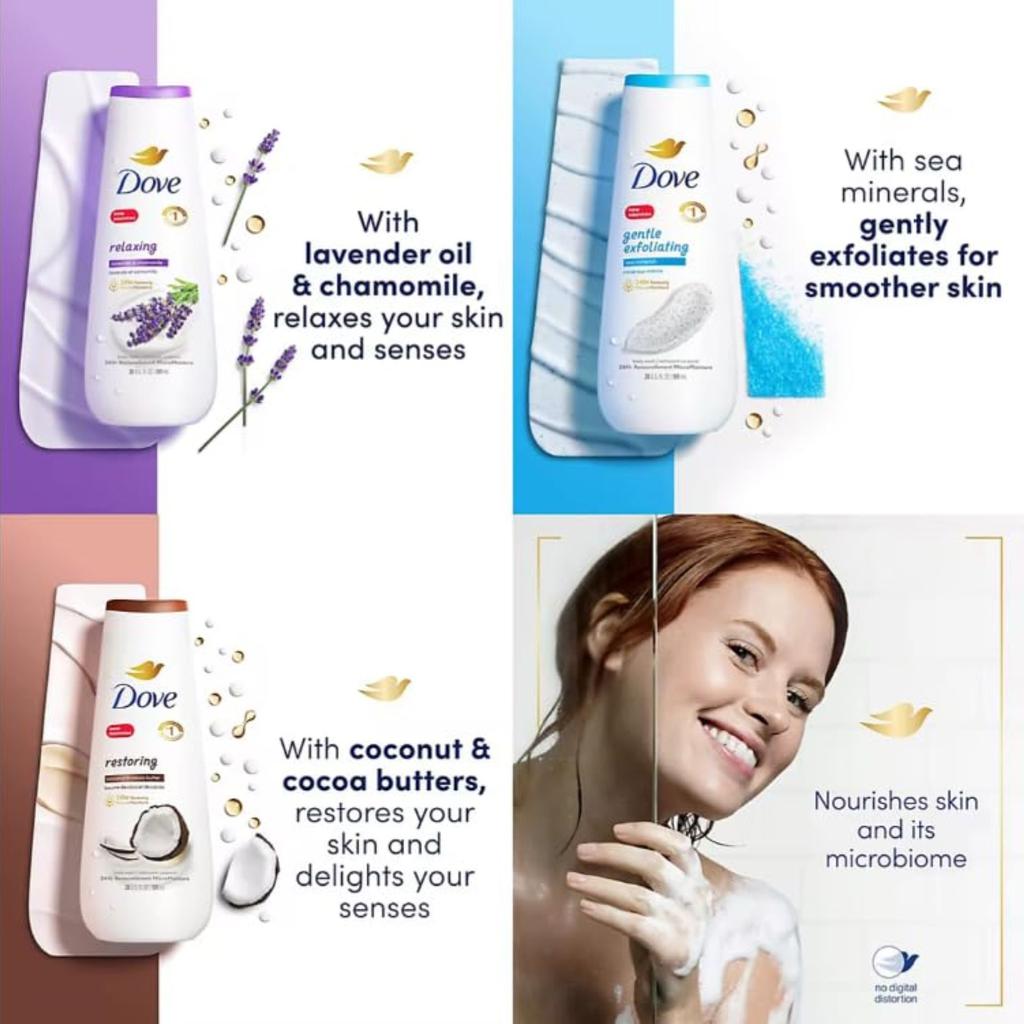 Dove Liquid Body Soap 3 Units / 680 mL / 23 oz -486052 ebuystt
