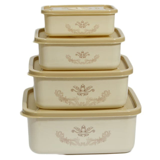 PLASTIC FOOD CONTAINER W/VENT 4PC RECT 350-2000ML - 20013167 ebuystt