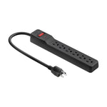 RHINOCORD 6 OUTLET POWER STRIP BLACK 245J 2.5FT-20020823