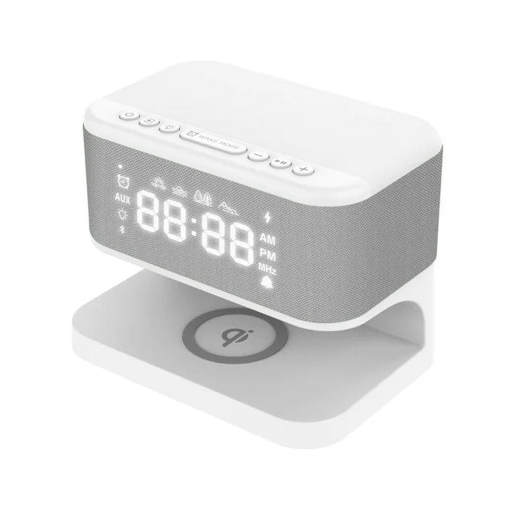 PocketTunes Wireless Alarm Clock with Charging Base. Solve your needs such as waking up on time while your phone is charging next to your bed thanks to this alarm clock -475300 EBUYSTT