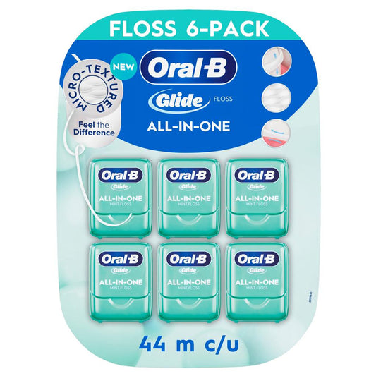 Oral B Glide All-in-one Dental Floss 6 Units / 44 m - 97985 ebuystt