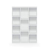 Furinno Luder Book / Storage Shelf Organizers , 11-Cube, White- B084PLF6N2