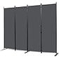 Wall Divider, 4 Panel Room dividers and Folding Privacy Screens with Wider Support Feet, 6 Ft Portable Privacy Screen for Room Separator, 88" W X 71" H, Grey ebuystt