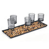 Mikasa Home Accents 5-Light Linear Table Center with Smoked Luster Votive Cups and Natural River Rocks. Give your home the prominence it deserves. -465996