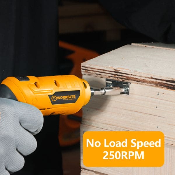 Worksite 4V Cordless Screwdriver Kit- Grip Rechargeable Cordless Screwdriver, Includes 9pcs Bit, 1pc Bit Holder, USB Charging Cable. For Everyday needs and DIY projects- CSD286 Worksite Power Tools