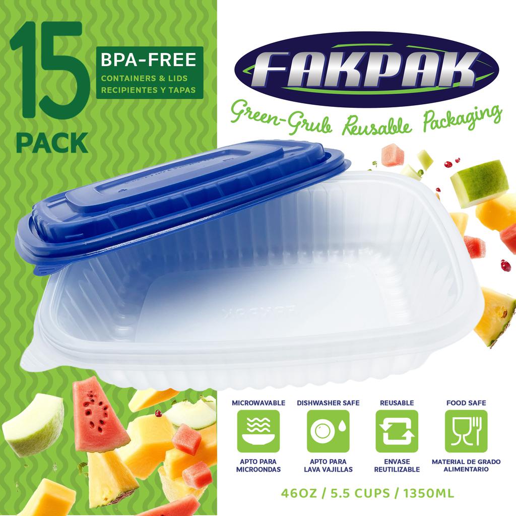 FakPak Reusable Food Storage Containers 15 Units-520230 ebuystt